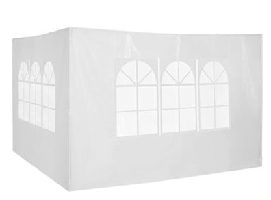 3 Meters Canopy Gazebo Marquee Replacement Exchangeable Side Panel Wall Panels Walls (White)