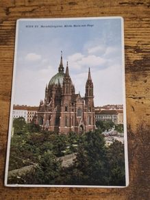 Vintage Postcard Church Maria vom Siege, Vienna, Austria - free standard postage