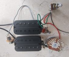Solar Duncan Alnico 8 pickup set with full harness