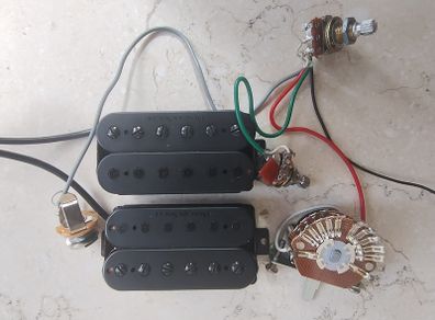 Solar Duncan Alnico 8 pickup set with full harness