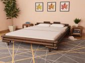 Bed Frame Dark Brown Bamboo 160x200 cm