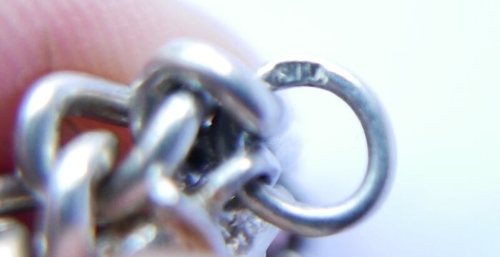 Vintage Heavy Sterling Silver Charm Bracelet length 7" - 37,9g