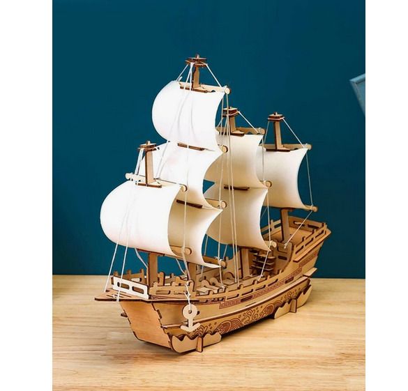 Vintage Style Sailing Ship - 3D Jigsaw - great gift