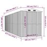 Garden Shed Anthracite 192x689x223 cm Galvanised Steel Image 6