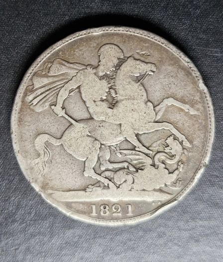 1821 George llll Silver (SECUNDO) Crown