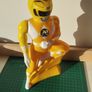 Power Rangers 1994 Bubble Bath Figure Yellow Ranger Image 4