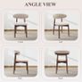 Set of 4 Solid Wood Upholstered Dining Chair Image 5