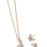 Pandora Gold Sparkling Butterfly Necklace Brand New Image 4