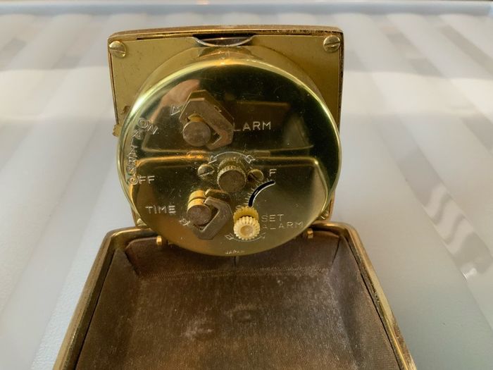 Clock, figures, Display Cabinet