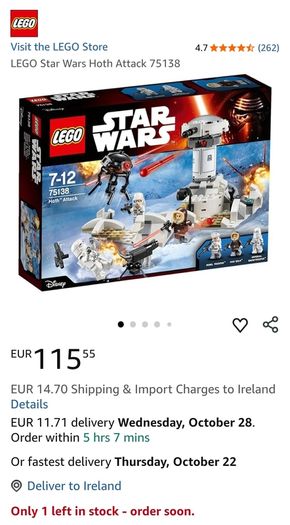 90 Euro Each!! - Lego Star Wars - Retired Sets