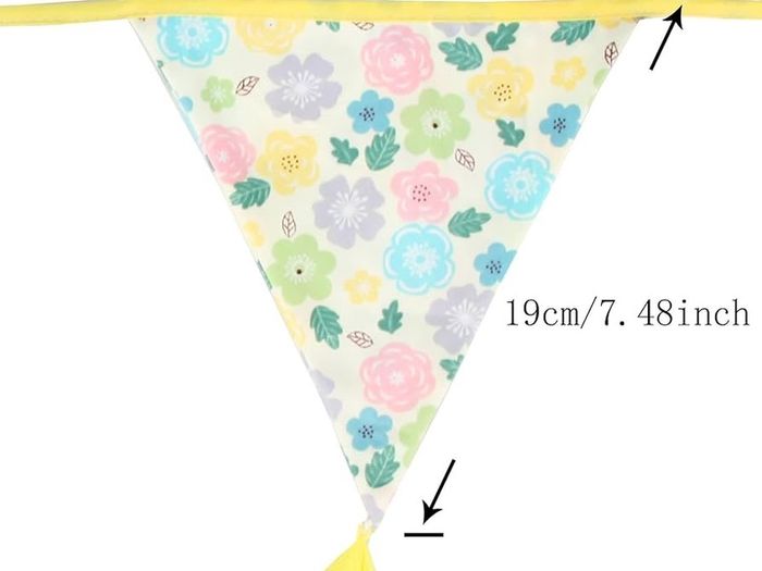 NEW SALE | Fabric Bunting Banner with Tassel, 3.3M Double Sided Cotton Tassel Banner