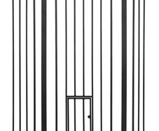 Extra Tall Pet Gate, Indoor Dog Safety Gate, with Cat Flap, Auto Close, 74-101cm Wide - Black