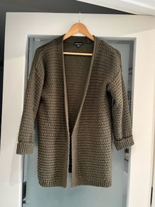 Warehouse Khaki Cardigan (Size 10)