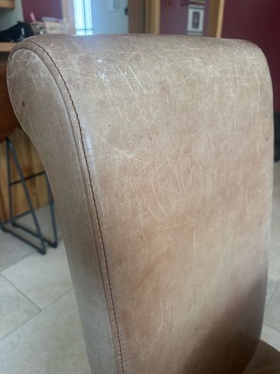 Solid Oak Table and 8 leather chairs