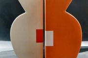 Geometric Retro Design Art Vase