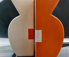 Geometric Retro Design Art Vase