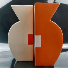 Geometric Retro Design Art Vase