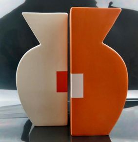Geometric Retro Design Art Vase