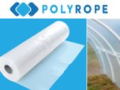 POLYTUNNEL Clear Polythene Sheeting Uv-10 Greenhouse Foil 10 Meters Wide 12 Meters Long