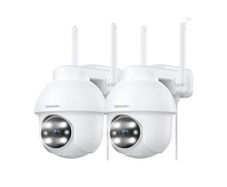 GALAYOU 2 pack - 2K Security Camera Outdoor, 360 CCTV Camera, Home Security WiFi Camera with Color Night Vision, Pan-Tilt View