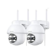 GALAYOU 2 pack - 2K Security Camera Outdoor, 360 CCTV Camera, Home Security WiFi Camera with Color Night Vision, Pan-Tilt View