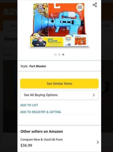 Despicable Me Fart Blaster