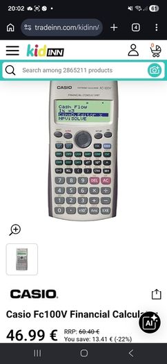 Financial Calculator: Casio