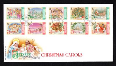 2007 Jersey Christmas Commemorative Stamps First Day Cover (FDC)