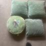 Assorted Duck Egg blue/green cushions Image 2