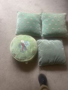 Assorted Duck Egg blue/green cushions