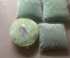 Assorted Duck Egg blue/green cushions