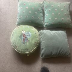 Assorted Duck Egg blue/green cushions