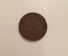 1961 German 2 pfennig