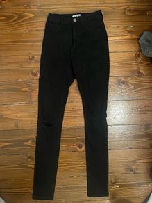 JC & JQ black denim jeans size UK 8