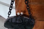 Ladies black dress handbag MANGO