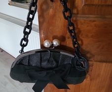 Ladies black dress handbag MANGO