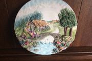 3D Vintage Country Cottage Chalkware decorative wall plaque