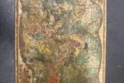 Vintage Decorative Metal Tray with Figural Scene