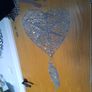 silver glitter hanging hearts Image 2