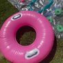 Pink Inflatable Ring with Handles & pool lounger + Pillow Image 4