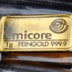 Gold Bar 1 Gram 999.9 Umicore