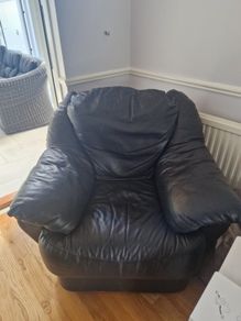 sofa black leather