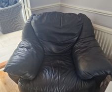 sofa black leather