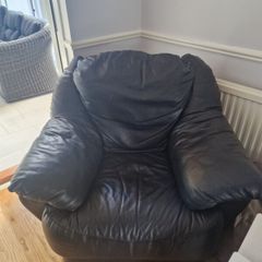 sofa black leather