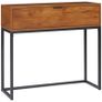 Industrial console table, side table, sideboard, 1 drawer, Brown + Black Image 5