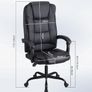 High-back ergonomic office swivel chair, executive seat with tilt function, PU leather gaming chair, supports up to 150kg Black Image 3