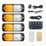 4-in-1 LED Light Bar with Main Control - 4 x 24 LEDs, Grille Surface Mount, Image 2