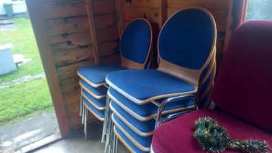 Blue - Stackable Chairs (15)