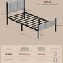 Sturdy Double Bed Frame with Foam Headboard and Underbed Storage Image 6