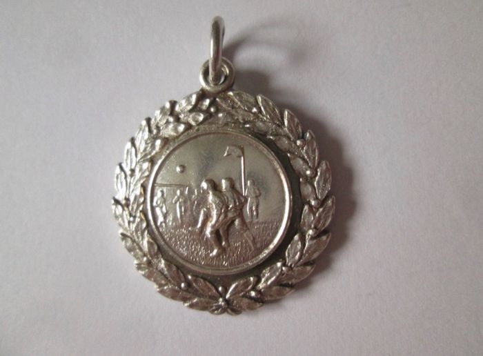 4x medals uk football division soccer silver 1950 staines district